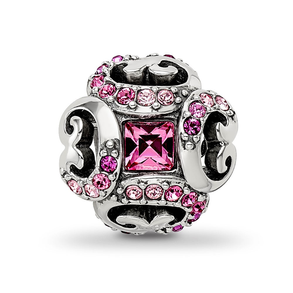 Sterling Silver Reflections with Crystals Renaissance Bead