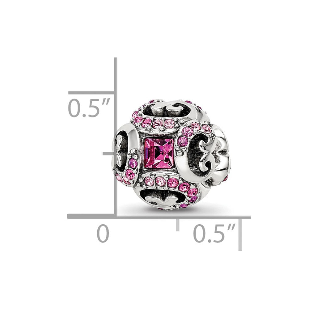 Sterling Silver Reflections with Crystals Renaissance Bead