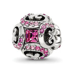 Sterling Silver Reflections with Crystals Renaissance Bead