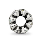 Sterling Silver Reflections Crystals Mandala Spacer Bead