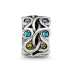 Sterling Silver Reflections Crystals Mandala Spacer Bead
