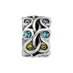 Sterling Silver Reflections Crystals Mandala Spacer Bead