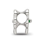 Sterling Silver Reflections Enameled Crystal Shamrock Bead