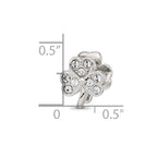 Sterling Silver Reflections Enameled Crystal Shamrock Bead