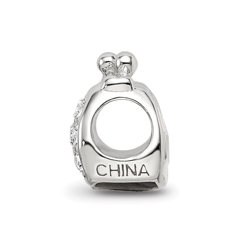 Sterling Silver Reflections Enamel Crystal Purse Bead