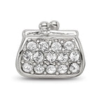 Sterling Silver Reflections Enamel Crystal Purse Bead