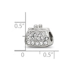 Sterling Silver Reflections Enamel Crystal Purse Bead