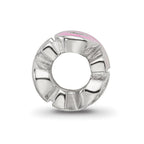 Sterling Silver Reflections Pink Enameled Crystal 16 Bead
