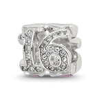 Sterling Silver Reflections Pink Enameled Crystal 16 Bead