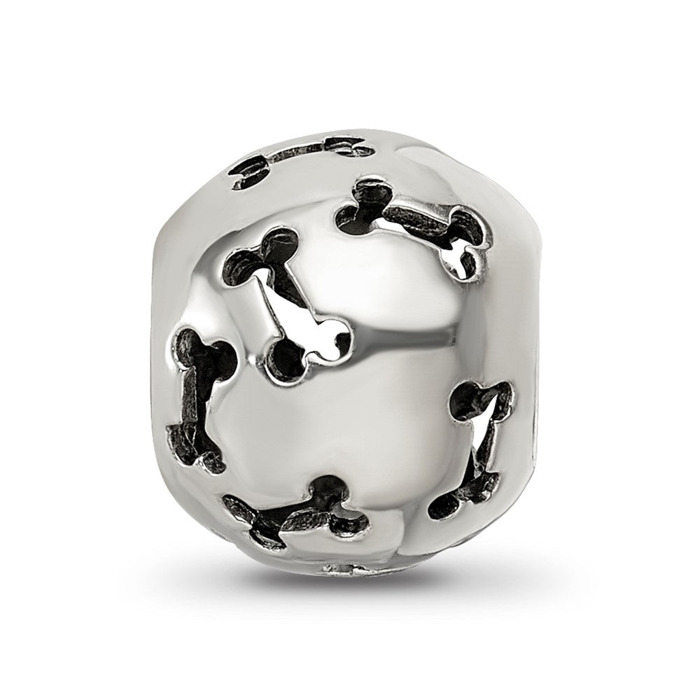 Sterling Silver Reflections Cutout Dog Bone Bead