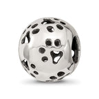 Sterling Silver Reflections Cutout Paw Prints Bead