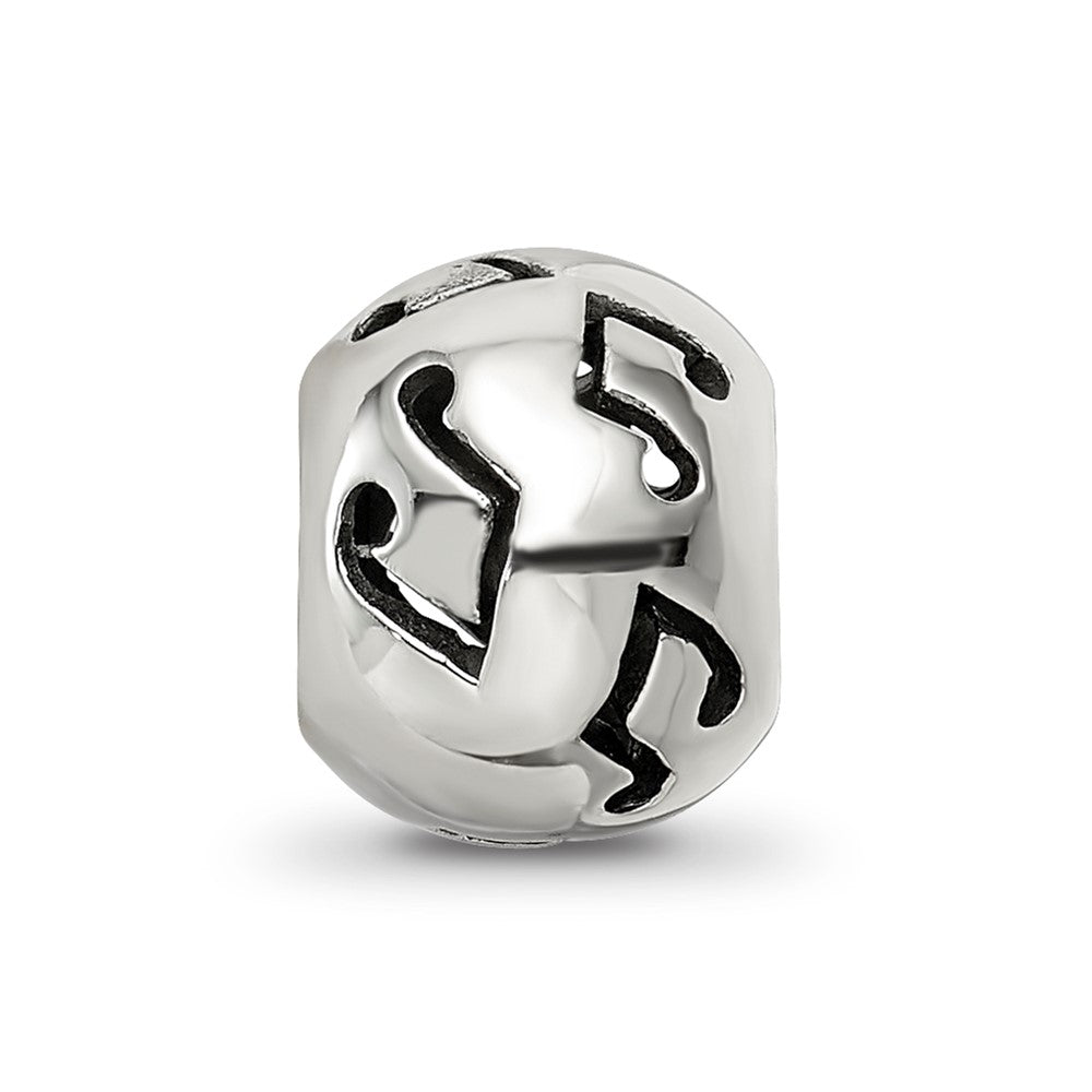 Sterling Silver Reflections Cutout Music Note Bead