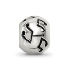 Sterling Silver Reflections Cutout Music Note Bead