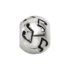Sterling Silver Reflections Cutout Music Note Bead