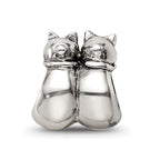 Sterling Silver Reflections Twin Cats Bead