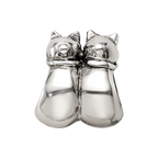 Sterling Silver Reflections Twin Cats Bead