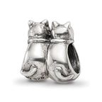 Sterling Silver Reflections Twin Cats Bead