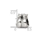Sterling Silver Reflections Twin Cats Bead