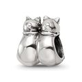 Sterling Silver Reflections Twin Cats Bead