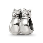 Sterling Silver Reflections Twin Cats Bead