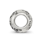 Sterling Silver Reflections Dad Mom & Baby Footprints Bead