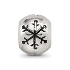 Sterling Silver Reflections Cutout Snowflake Bead