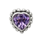 Sterling Silver Reflections Amethyst Heart Bead