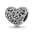 Sterling Silver Reflections Filigree Flower Heart Bead