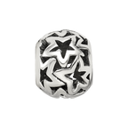 Sterling Silver Reflections Cutout Stars Bead