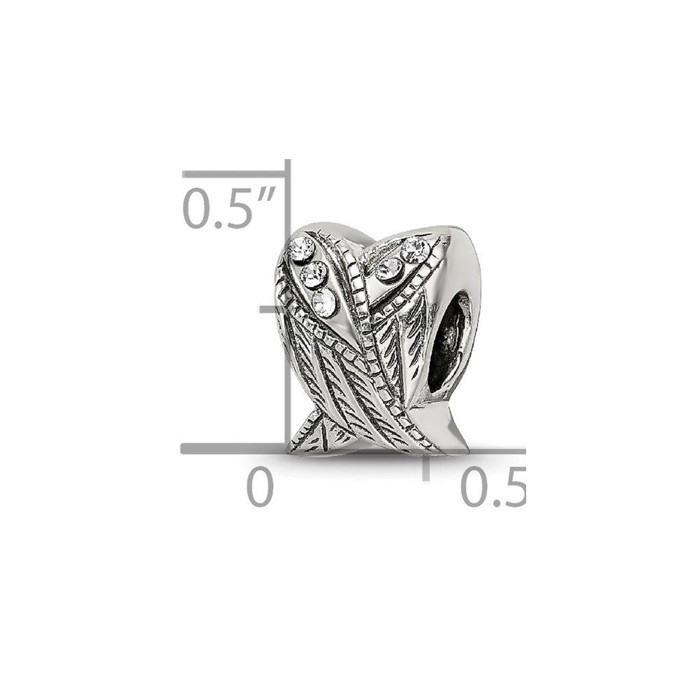 Sterling Silver Reflections Preciosa Crystal Wings Bead