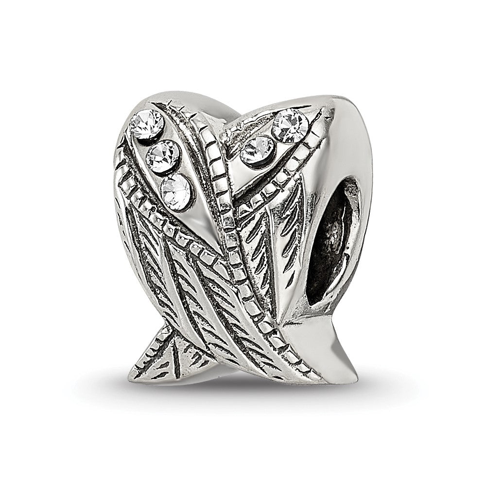 Sterling Silver Reflections Preciosa Crystal Wings Bead