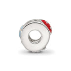 Sterling Silver Reflections Enamel Preciosa Crystal Ladybug Kids Bead