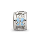 Sterling Silver Reflections Enamel Preciosa Crystal Ladybug Kids Bead