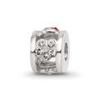 Sterling Silver Reflections Enamel Preciosa Crystal Ladybug Kids Bead