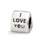 Sterling Silver Reflections Red Enameled Love You Bead