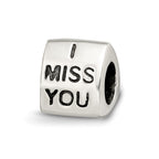 Sterling Silver Reflections Red Enameled Love You Bead