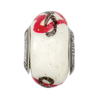 Sterling Silver Reflections Heart Infinity Murano Glass Bead