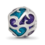 Sterling Silver Reflections Purple/Blue Filigree Enameled Bead
