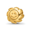 Sterling Silver Gold-plated Reflections Smiling Sun Bead