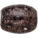 Ster.Silver Reflections Black Glitter Midnight Illusions Fenton Glass Bead