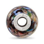 Ster.Silver Reflections Multi-color Glitter Country Girl Fenton Glass Bead