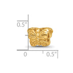 Sterling Silver Gold-plated Reflections Butterfly Bead