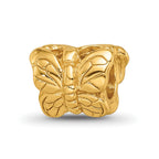 Sterling Silver Gold-plated Reflections Butterfly Bead