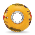 Sterling Silver Reflections Luau Fenton Glass Bead