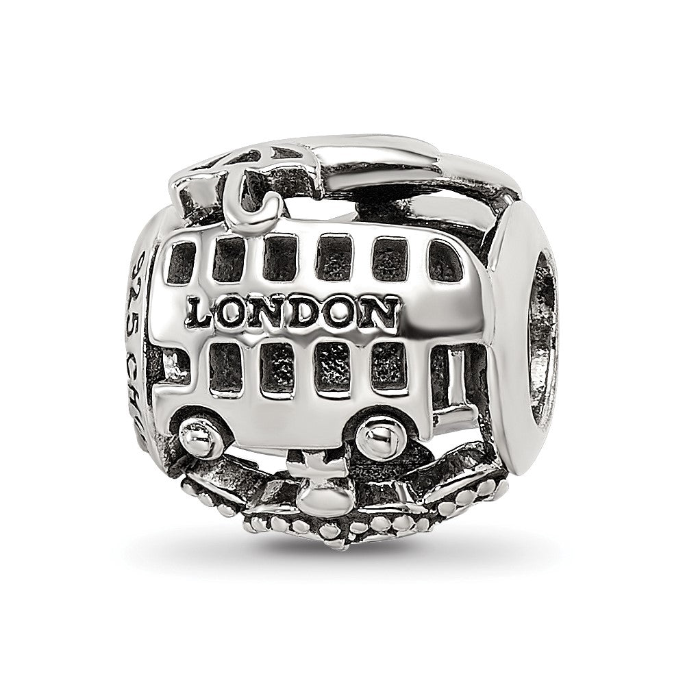 Sterling Silver Reflections Enameled England Theme Bead