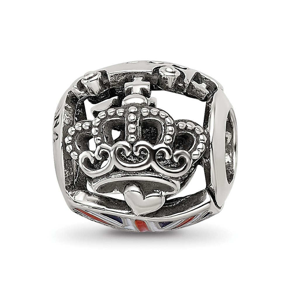 Sterling Silver Reflections Enameled England Theme Bead