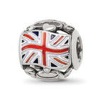 Sterling Silver Reflections Enameled England Theme Bead