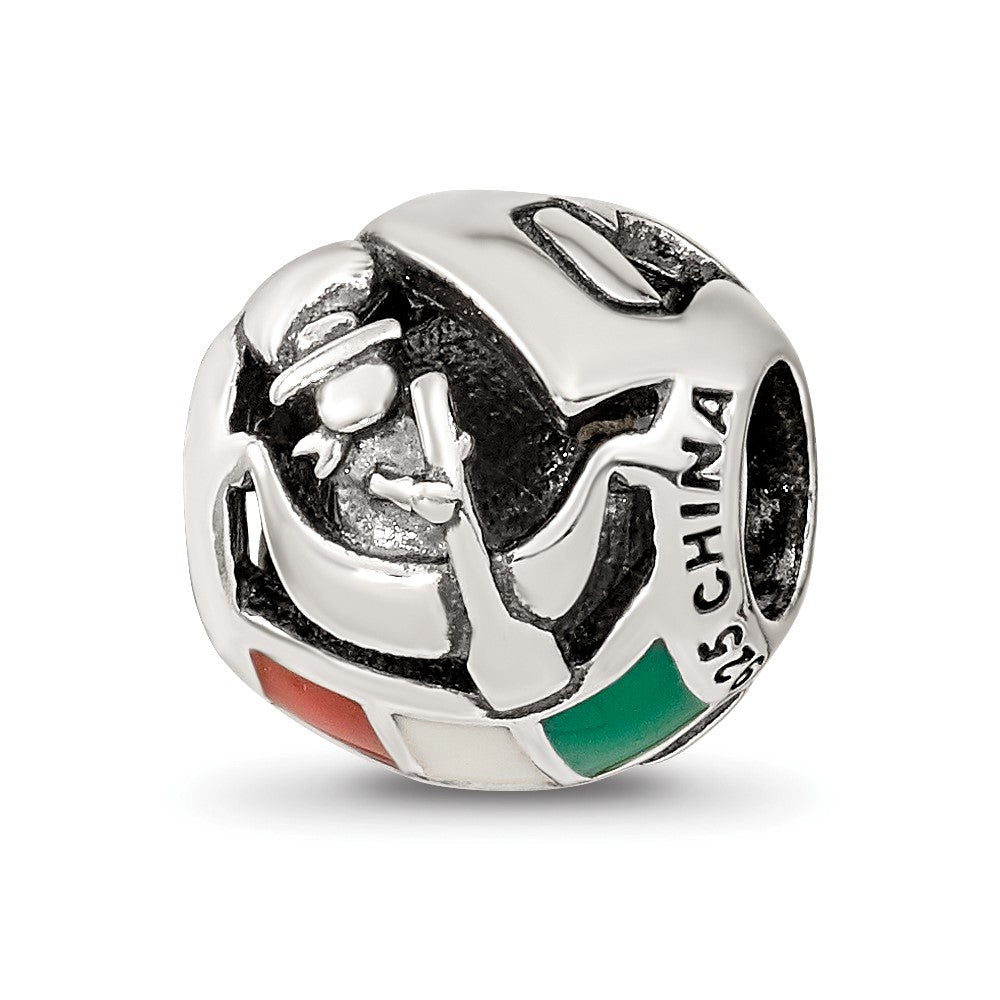 Sterling Silver Reflections Enameled Italy Theme Bead