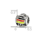 Sterling Silver Reflections Enameled Germany Theme Bead