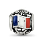 Sterling Silver Reflections Enameled French Theme Bead